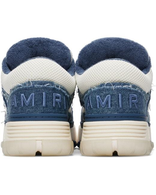 【AMIRI】インディゴ＆ホワイト Vintage Denim MA-1 スニーカー Buy Amiri MA-1 'Vintage Denim - Washed Indigo' - AMFOSR1039