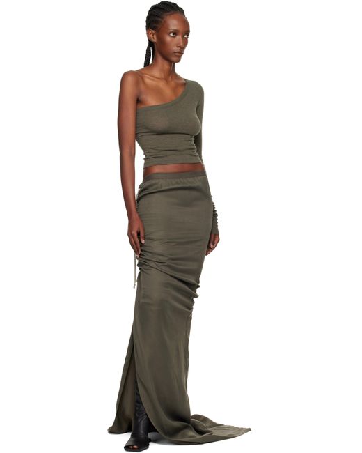 Jupe Longue Kaki Rick Owens en coloris Multicolor