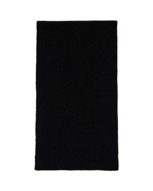 Rick Owens Black Tower Long Scarf for men