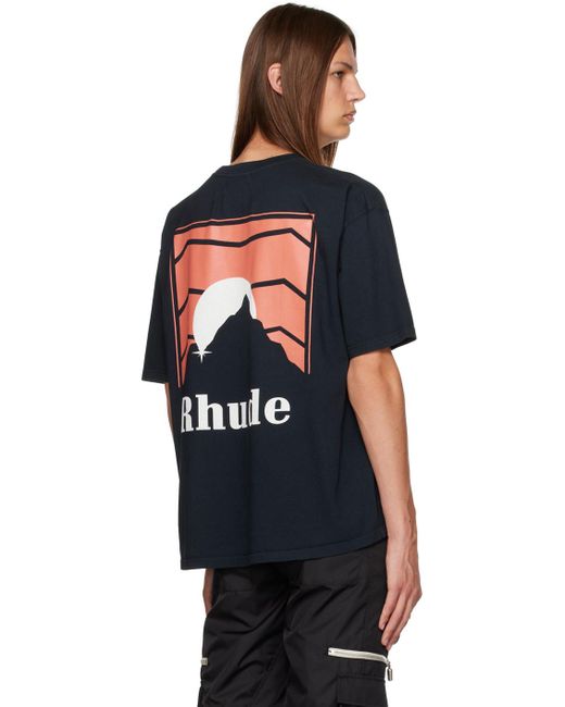 Rhude Black Lamborghini Moonlight T-shirt for men