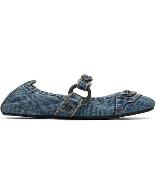 Balenciaga Blue City Ballerina Flats