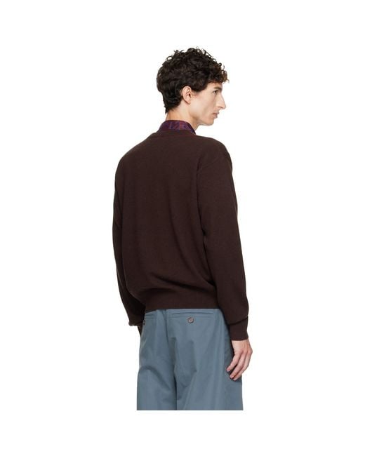 Dries Van Noten Red Cashmere Sweater for men
