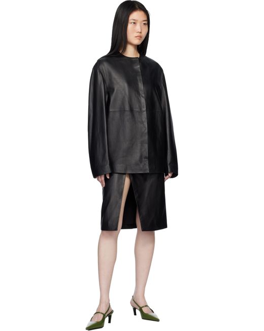 Loulou de Saison Black Atalia Leather Jacket