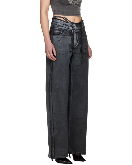 OTTOLINGER Black Double Fold Jeans