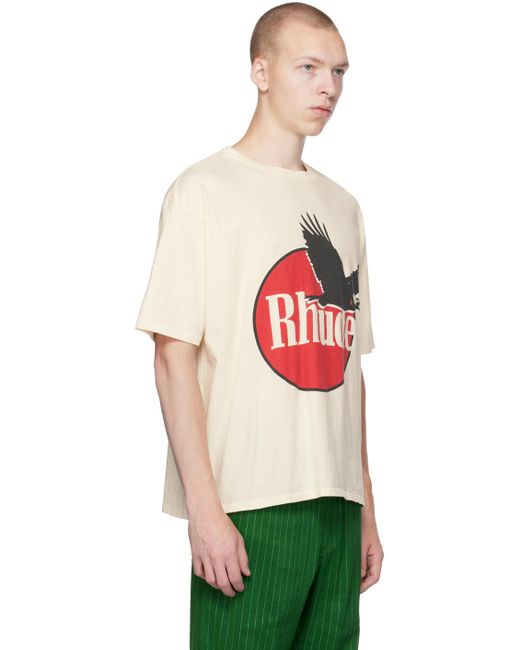 Rhude Red Ssense Exclusive Off-white T-shirt for men