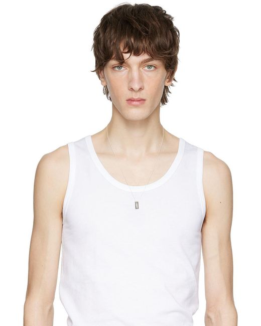 Le Gramme le 1 5 Grammes Rectangle Necklace In Silver Metallic For 