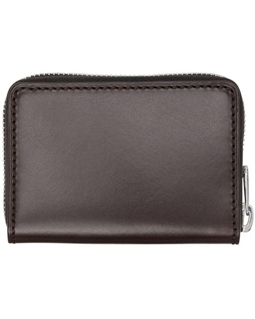 Lemaire Black Brown Compact Wallet