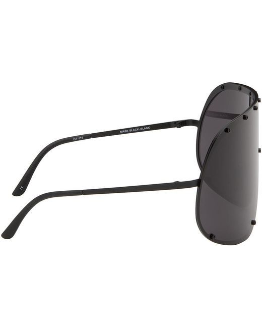 Rick Owens Gray Shield Sunglasses