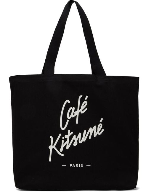 メンズ Maison Kitsuné Café Kitsuné トートバッグ Black