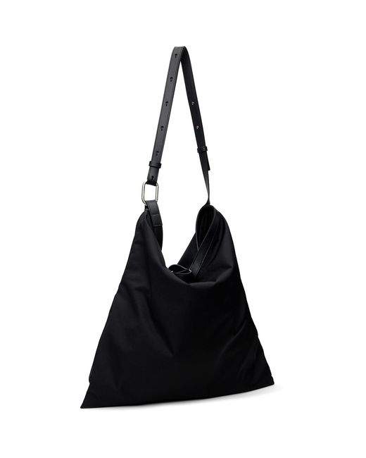 Jil Sander Black Soft Rolled Bag for men