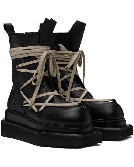 靴 RickOwens /MEGALACE TURBO CYCLOPS Pentalaced Turbo Cyclops in Black/Pearl – SVRN