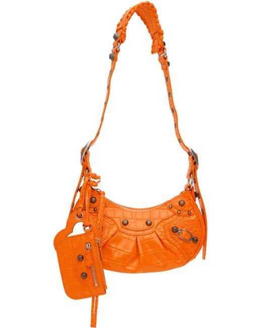 Balenciaga Orange Xs 'le Cagole Bag