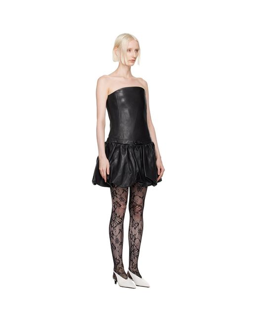 Marc Jacobs Black 'The Bubble' Leather Minidress