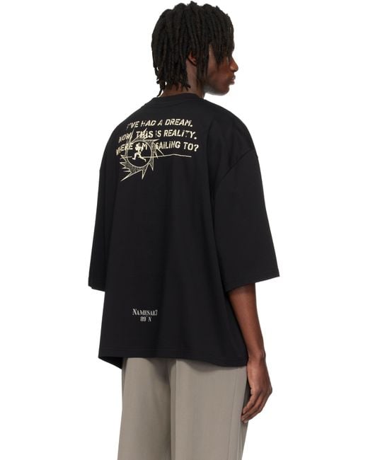 NAMESAKE Black Mayo Oversized 1900 T-Shirt for men