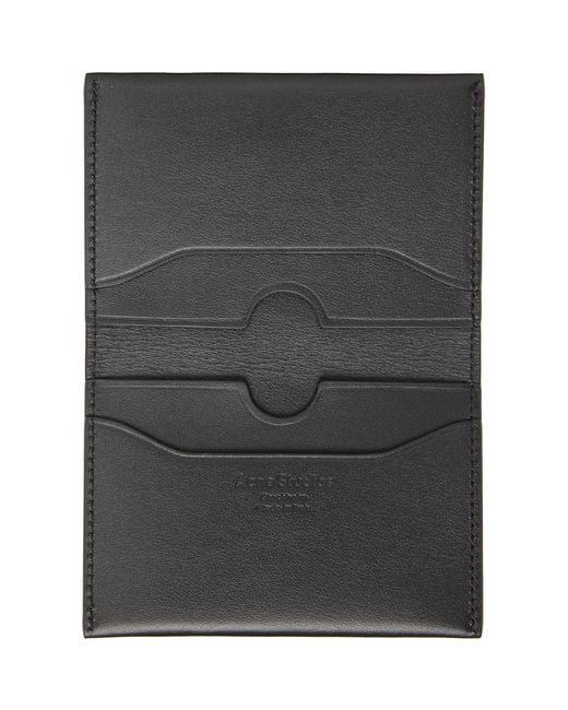 Acne Black Folded Leather Wallet for men