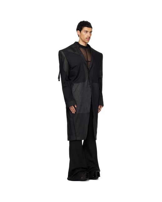 Rick Owens Black Temple Rick's Tatlin Coat for men