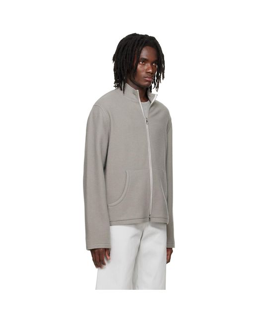 Rier Black Fleece Full Zip Track Jacket for men