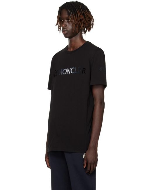 Moncler Black Gradient Logo T-shirt for men