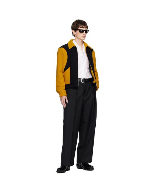 Second/Layer Black Saico Trousers for men