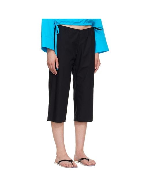 Brooke Callahan Blue Tie Capri Trousers