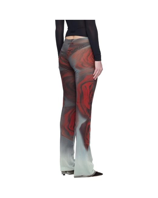 Jean Paul Gaultier Black 'The Blurry Roses' Lounge Pants