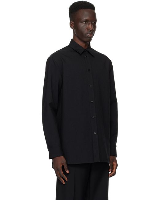 Jil Sander Black Button Shirt for men