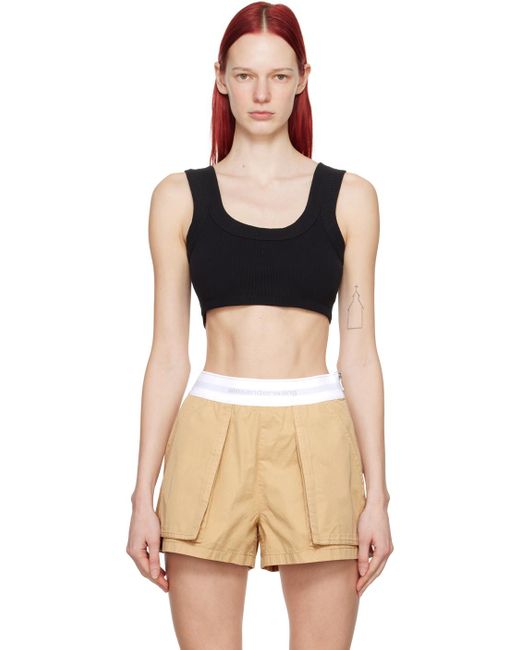 T By Alexander Wang Black Embossed Camisole
