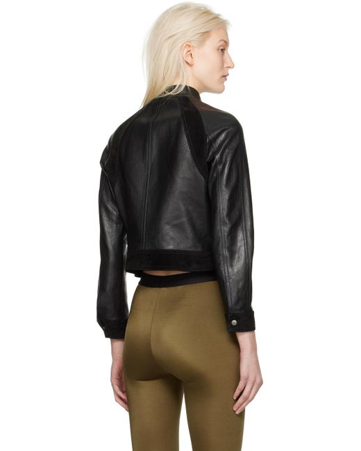 Tom Ford Black Cropped Leather Jacket