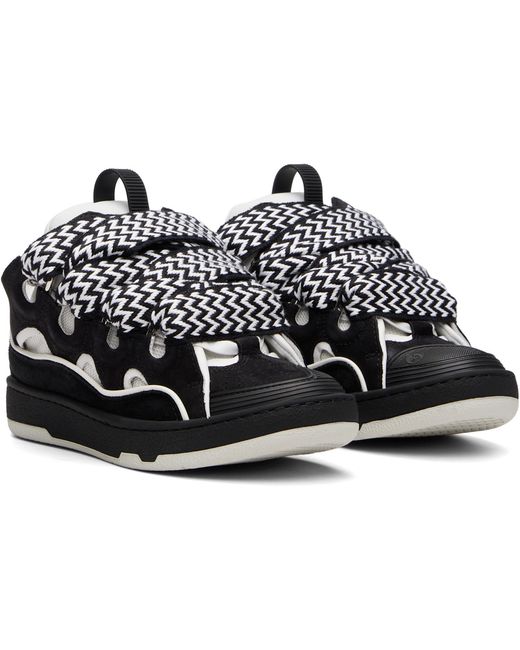 Lanvin Black Bicolor Curb Sneakers