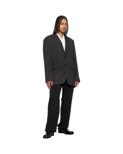 Wooyoungmi Black Oxford Single Blazer for men