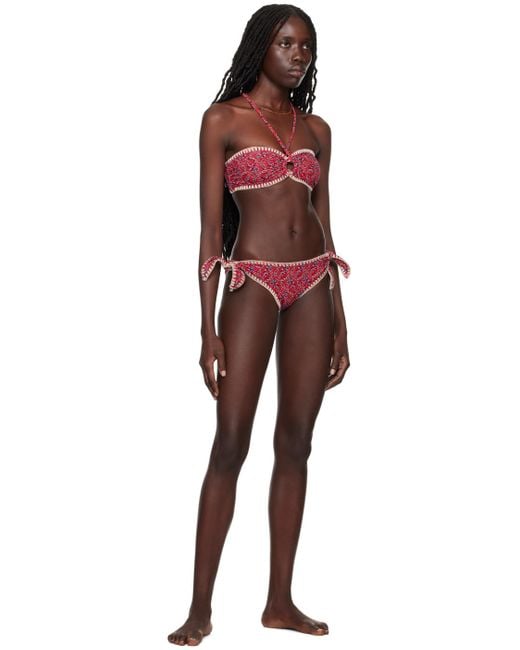 Isabel Marant Red Starnea Bikini Top