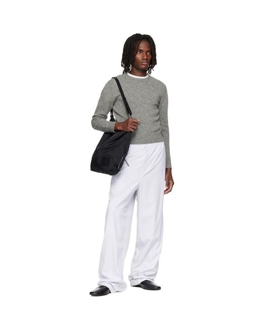 Jil Sander Black Soft Rolled Bag for men