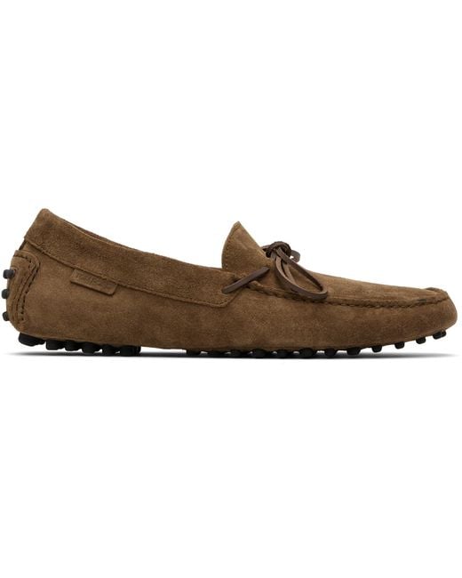 Tom Ford Black Taupe Rod Suede Loafers for men