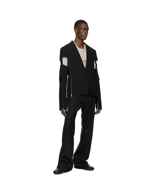 Rick Owens Black Temple Geth Trousers for men