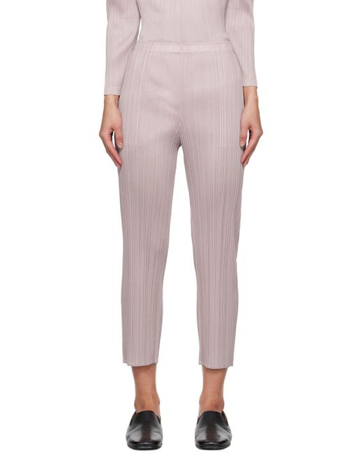 Pleats Please Issey Miyake Multicolor Pink Monthly Colors January Trousers