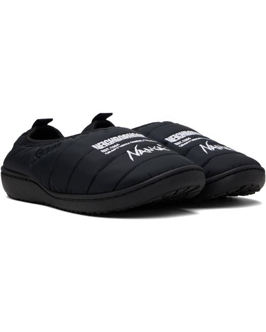 Neighborhood Black Nanga & Subu Edition Vamp Slippers for men