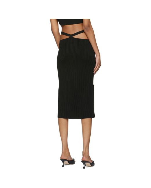 Anna October Black Alizee Midi Skirt