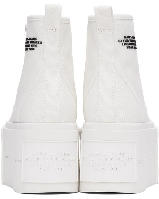 Baskets montantes blanches à plateforme Marc Jacobs en coloris White