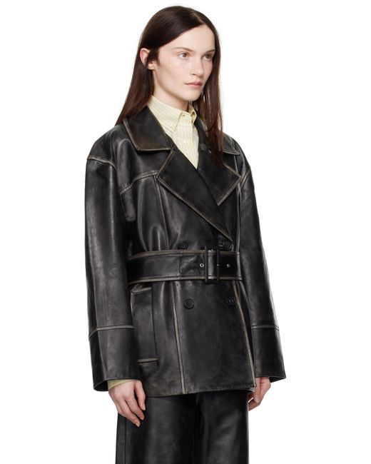 Stand Studio Black Willow Leather Jacket