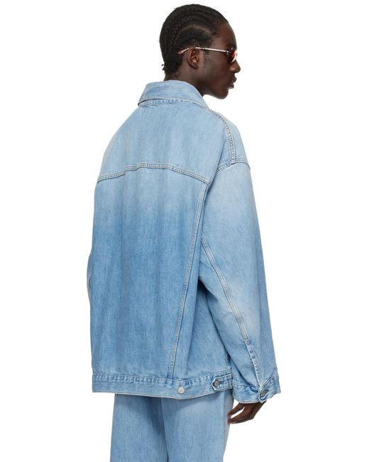 Acne Blue Oversized Denim Jacket for men