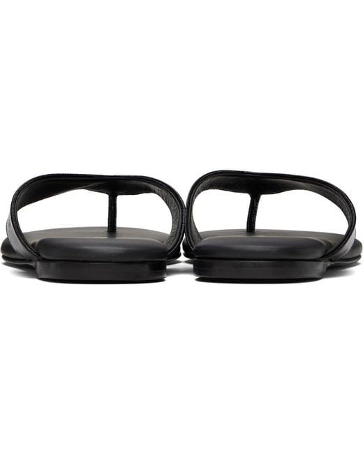Courreges Black Vinyl Flip-Flops