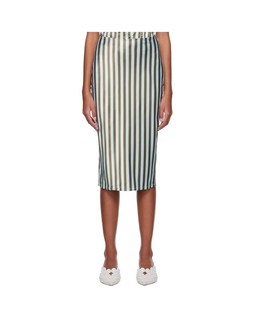 Miaou Black Ssense Work Capsule – Green & Blue Verona Midi Skirt