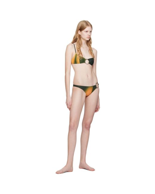 Miaou Black Green Hannah Jewett Edition Maya Bikini Bottoms