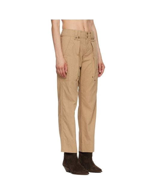 Isabel Marant Natural Khaki Amandine Trousers