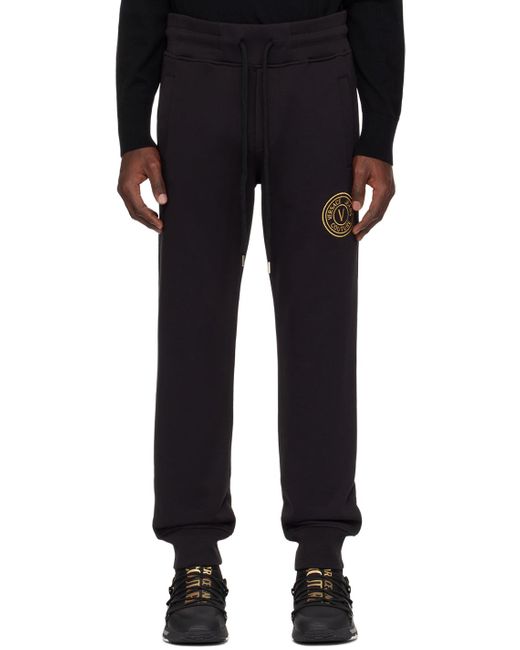 Versace Black V-Emblem Sweatpants for men
