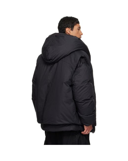Mordecai Black Double Layered Down Jacket for men