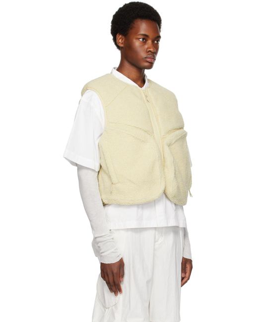 Entire studios White Off- Fluffy Vest for men