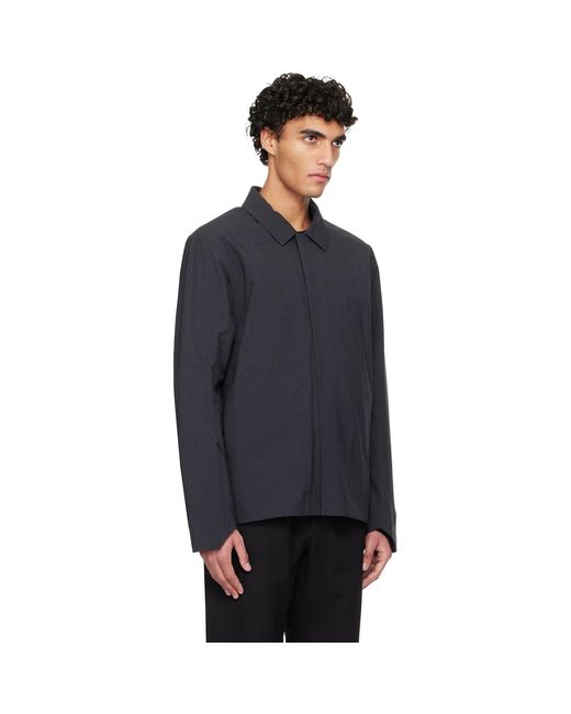 Veilance Black Lerus Insulated Tech Wool Jacket for men