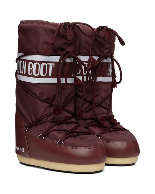 Moon Boot Red Icon Nylon Boots