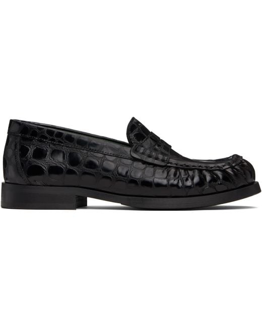 VINNY'S Black Ogee Loafers for men